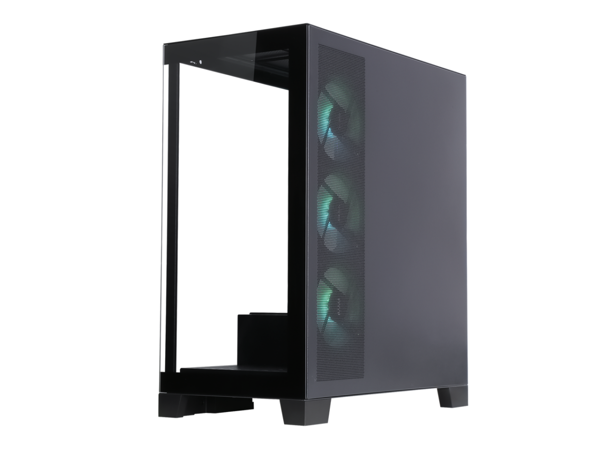 ⁦Sama Neview 2351 Black Dual USB3.0 and Type C Tempered Glass ATX Mid Tower⁩ - الصورة ⁦3⁩