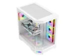 Sama 3021-White Dual USB3.0 and Type C Tempered Glass ATX Full Tower - Image 4
