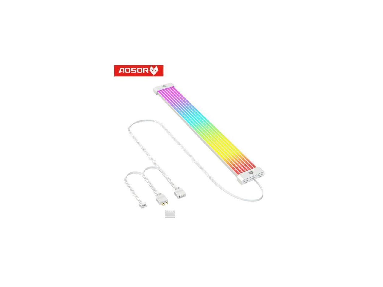ARZXS2311120P7FPB35 OOLMOON AOSOR AL300 Flexible Light Bar 24PIN 5V ARGB Aura Sync Neon Line Bendable Chassis Streamer Lamp Strip PC Case Decor - الصورة 1