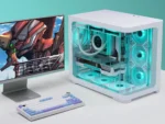 SAMA 2851 ATX Mid-Tower PC Gaming Case, High-Airflow, Sturdy Curved Tempered Glass Front, 4 ARGB PWM Fan Pre-installed with Fan Hub, White - Image 3