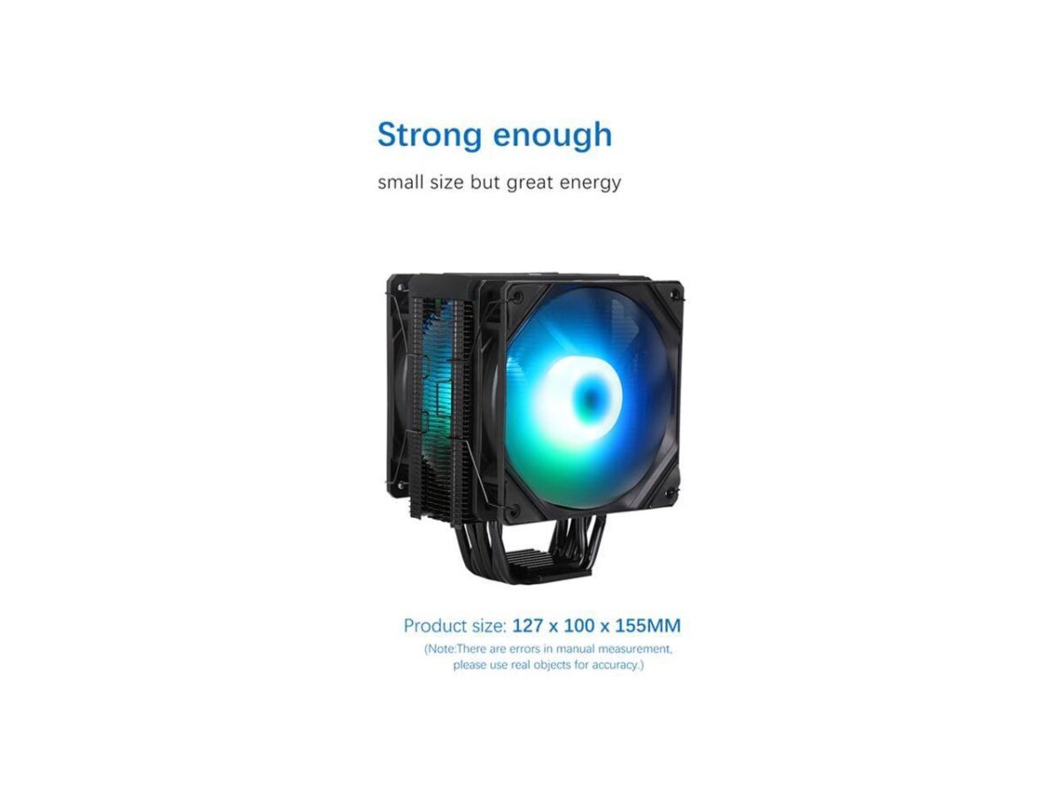 ⁦SAMA KA600D ARGB CPU Air Cooler 150MM Fan with 6 Copper Heat Pipes Air Cooling⁩ - الصورة ⁦3⁩
