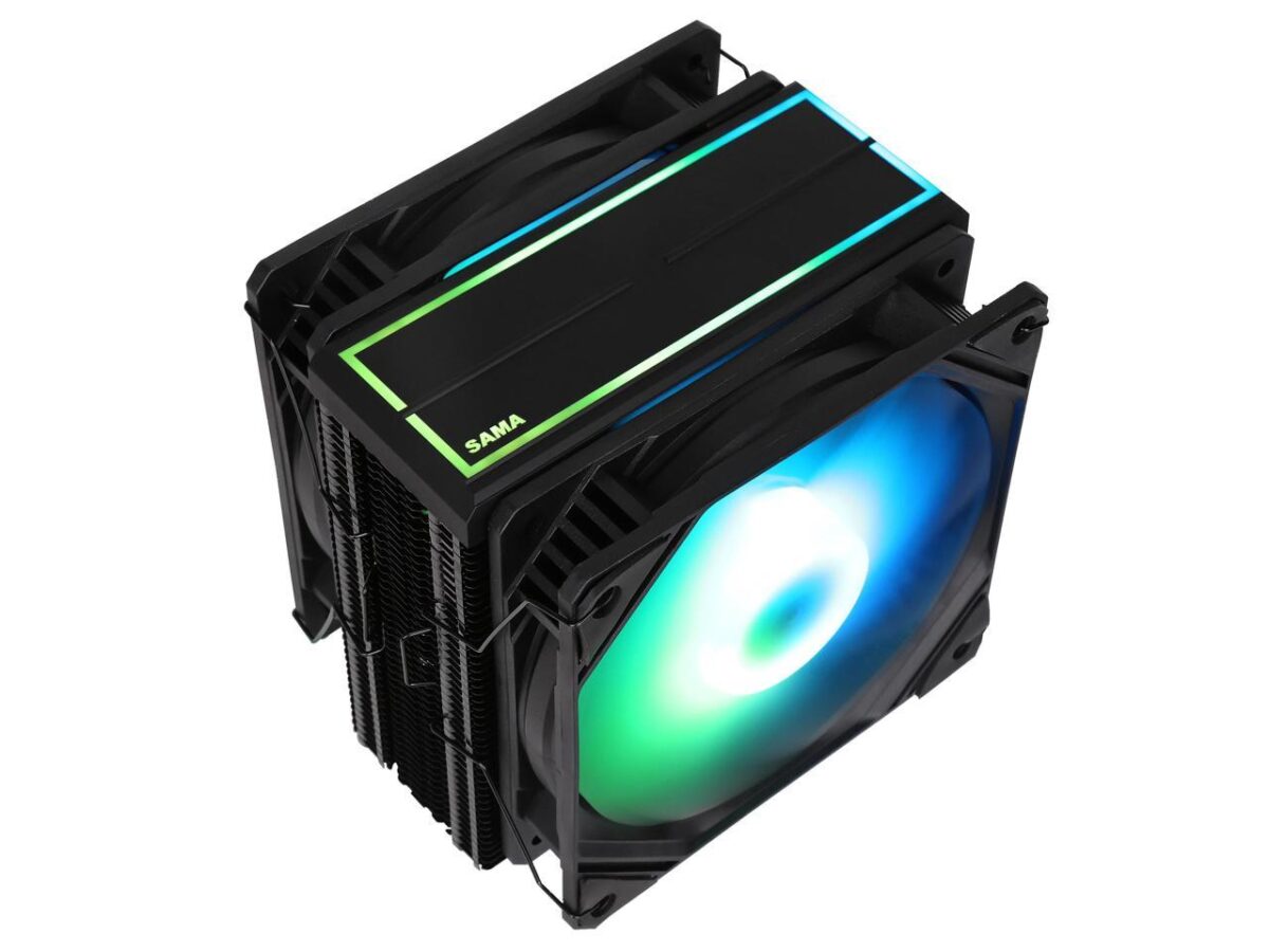 ⁦SAMA KA600D ARGB CPU Air Cooler 150MM Fan with 6 Copper Heat Pipes Air Cooling⁩ - الصورة ⁦6⁩