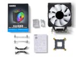 ⁦SAMA KA400I CPU Air Cooler 4 Heat Copper Pipe 120mm Cooling Fan Addressable RGB Aluminum⁩ - الصورة ⁦5⁩