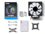 SAMA KA400I CPU Air Cooler 4 Heat Copper Pipe 120mm Cooling Fan Addressable RGB Aluminum - Image 5