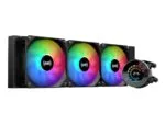 ⁦SAMA T360 Black liquid Cooler 360mm ARGB AIO Radiator LCD Temperature Display Screen CPU⁩ - الصورة ⁦2⁩