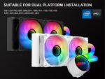 ⁦SAMA PS240mm Cpu Liquid Cooler ARGB 240 AIO With Infinity Mirror Aluminum PC⁩ - الصورة ⁦4⁩