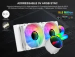 SAMA PS240mm Cpu Liquid Cooler ARGB 240 AIO With Infinity Mirror Aluminum PC - Image 5