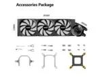 ⁦SAMA T360 Black liquid Cooler 360mm ARGB AIO Radiator LCD Temperature Display Screen CPU⁩ - الصورة ⁦5⁩