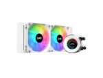 ⁦SAMA T240 White liquid Cooler 360mm ARGB AIO Radiator LCD Temperature Display Screen CPU Cooler with⁩ - الصورة ⁦2⁩
