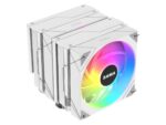 ⁦SAMA 6PDW ARGB White CPU Air Cooler 120mm Cooling Fan Addressable RGB Aluminum PC CPU⁩ - الصورة ⁦4⁩