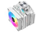 ⁦SAMA 6PDW ARGB White CPU Air Cooler 120mm Cooling Fan Addressable RGB Aluminum PC CPU⁩ - الصورة ⁦6⁩