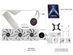 ⁦SAMA SM360 White liquid Cooler 360mm ARGB AIO Radiator LCD Video Temperature Display Screen⁩ - الصورة ⁦7⁩