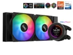 SAMA SM240 Black liquid Cooler 240mm ARGB AIO Radiator LCD Video Temperature Display Screen CPU - Image 8