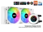 SAMA T240 White liquid Cooler 360mm ARGB AIO Radiator LCD Temperature Display Screen CPU Cooler with - Image 4