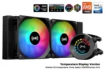 SAMA T240 Black liquid Cooler 360mm ARGB AIO Radiator LCD Temperature Display Screen CPU Cooler with - Image 3
