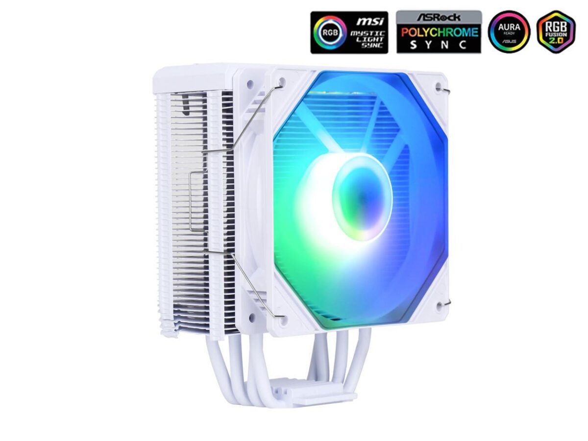 ⁦SAMA KA400DW RGB CPU Air Cooler with 12cm PWM Fan,4 Copper Heat Pipes For AMDIntel⁩ - الصورة ⁦8⁩