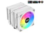 ⁦SAMA 6PDW ARGB White CPU Air Cooler 120mm Cooling Fan Addressable RGB Aluminum PC CPU⁩ - الصورة ⁦3⁩