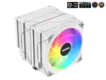 SAMA 6PDW ARGB White CPU Air Cooler 120mm Cooling Fan Addressable RGB Aluminum PC CPU - Image 3