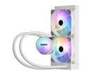 ⁦SAMA SI240 White Liquid Cooler 240mm AIO Radiator Addressable RGB PWM Fan CPU cooler for Intel AMD PC Case⁩ - الصورة ⁦3⁩