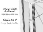 ⁦SAMA 6PDW ARGB White CPU Air Cooler 120mm Cooling Fan Addressable RGB Aluminum PC CPU⁩ - الصورة ⁦8⁩