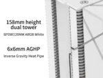 SAMA 6PDW ARGB White CPU Air Cooler 120mm Cooling Fan Addressable RGB Aluminum PC CPU - Image 8