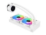 SAMA SM240 White liquid Cooler 240mm White with ARGB AIO Radiator LCD Video Temperature Display Screen, PC - Image 2