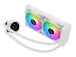 SAMA SM240 White liquid Cooler 240mm White with ARGB AIO Radiator LCD Video Temperature Display Screen, PC - Image 3