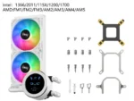 SAMA SM240 White liquid Cooler 240mm White with ARGB AIO Radiator LCD Video Temperature Display Screen, PC - Image 5