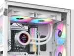 SAMA SM240 White liquid Cooler 240mm White with ARGB AIO Radiator LCD Video Temperature Display Screen, PC - Image 6