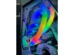 ⁦SAMA PS360 Black AIO Liquid Cooler 360mm ARGB CPU Radiator with Infinity Mirror PWM Fans ARGB Effects Tube Water Cooler⁩ - الصورة ⁦7⁩