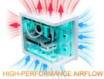 SAMA 2851 ATX Mid-Tower PC Gaming Case, High-Airflow, Sturdy Curved Tempered Glass Front, 4 ARGB PWM Fan Pre-installed with Fan Hub, White - Image 5