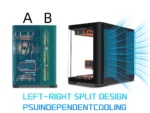 SAMA 2851 ATX Mid-Tower PC Gaming Case, High-Airflow, Sturdy Curved Tempered Glass Front, 4 ARGB PWM Fan Pre-installed with Fan Hub, Black - Image 6
