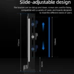 ⁦COOLMOON GH2 Vertical GPU Support Bracket Colorful 5V A-RGB⁩ - الصورة ⁦2⁩