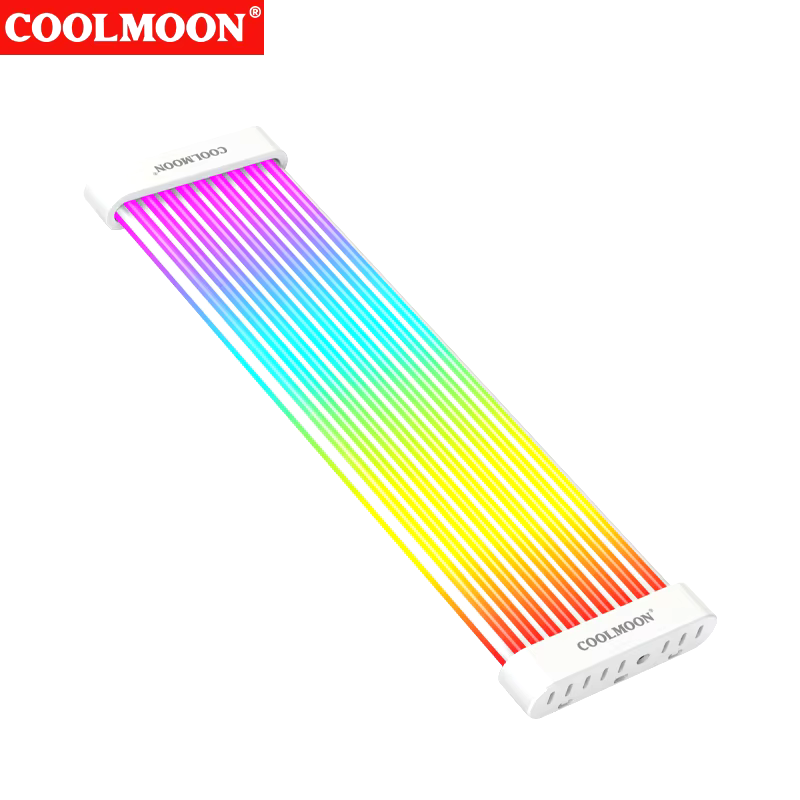 H426b2acea9cf464ab775ed54bfabe028h COOLMOON C200 RGB pc cable extensions pc gaming - الصورة 1