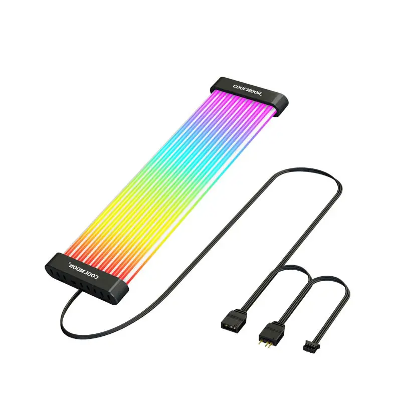 Habc736e0f2e44326ba28984aadf017f9P COOLMOON C200 RGB pc cable extensions pc gaming - الصورة 1