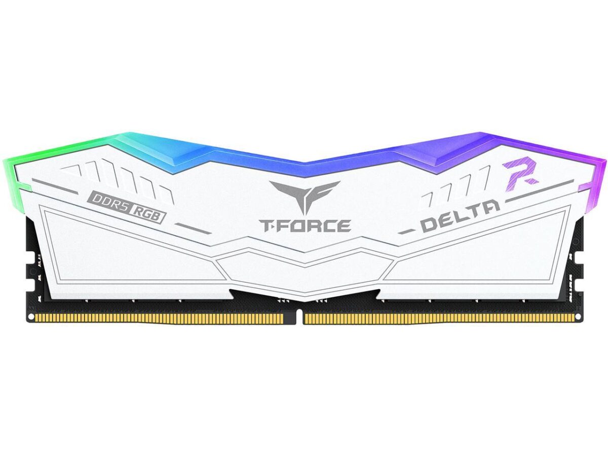 ⁦TEAMGROUP T-Force Delta RGB 32GB (2 x 16GB) PC RAM DDR5 6000HZ white⁩ - الصورة ⁦2⁩