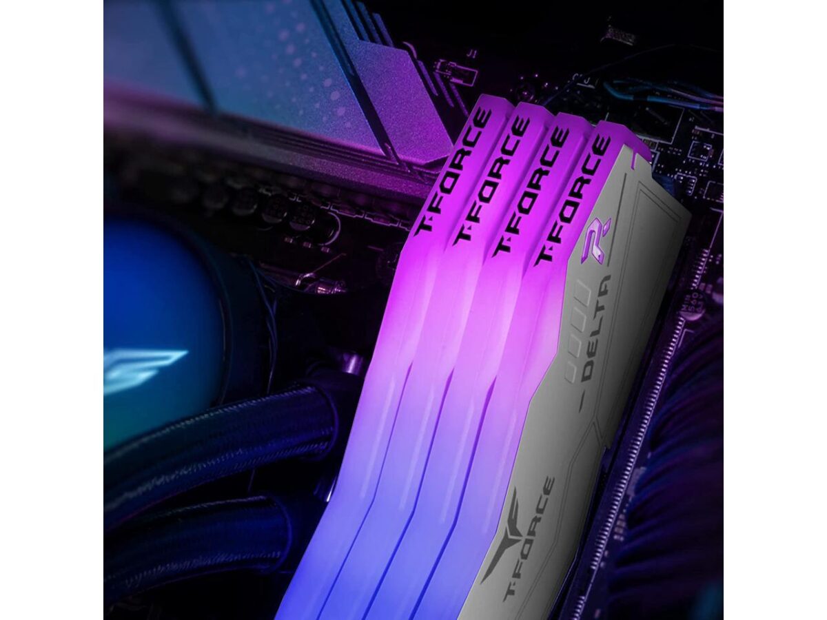 ⁦TEAMGROUP T-Force Delta RGB 32GB (2 x 16GB) PC RAM DDR5 6000HZ white⁩ - الصورة ⁦8⁩