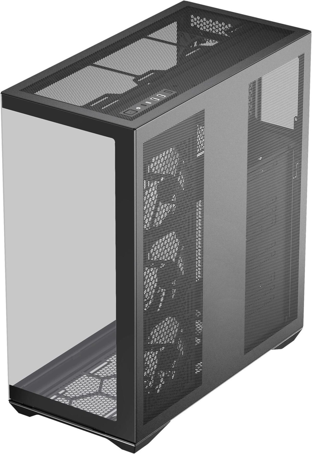 ⁦SAMA V Cool Black Steel / Tempered Glass USB3.0/Type C ATX Full Tower Gaming Computer Case w/5 x ARGB Fans (Pre-Installed)⁩ - الصورة ⁦5⁩