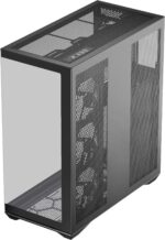 ⁦SAMA V Cool Black Steel / Tempered Glass USB3.0/Type C ATX Full Tower Gaming Computer Case w/5 x ARGB Fans (Pre-Installed)⁩ - الصورة ⁦5⁩