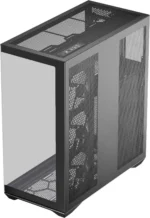 SAMA V Cool Black Steel / Tempered Glass USB3.0/Type C ATX Full Tower Gaming Computer Case w/5 x ARGB Fans (Pre-Installed) - Image 5