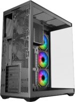⁦SAMA V Cool Black Steel / Tempered Glass USB3.0/Type C ATX Full Tower Gaming Computer Case w/5 x ARGB Fans (Pre-Installed)⁩ - الصورة ⁦7⁩