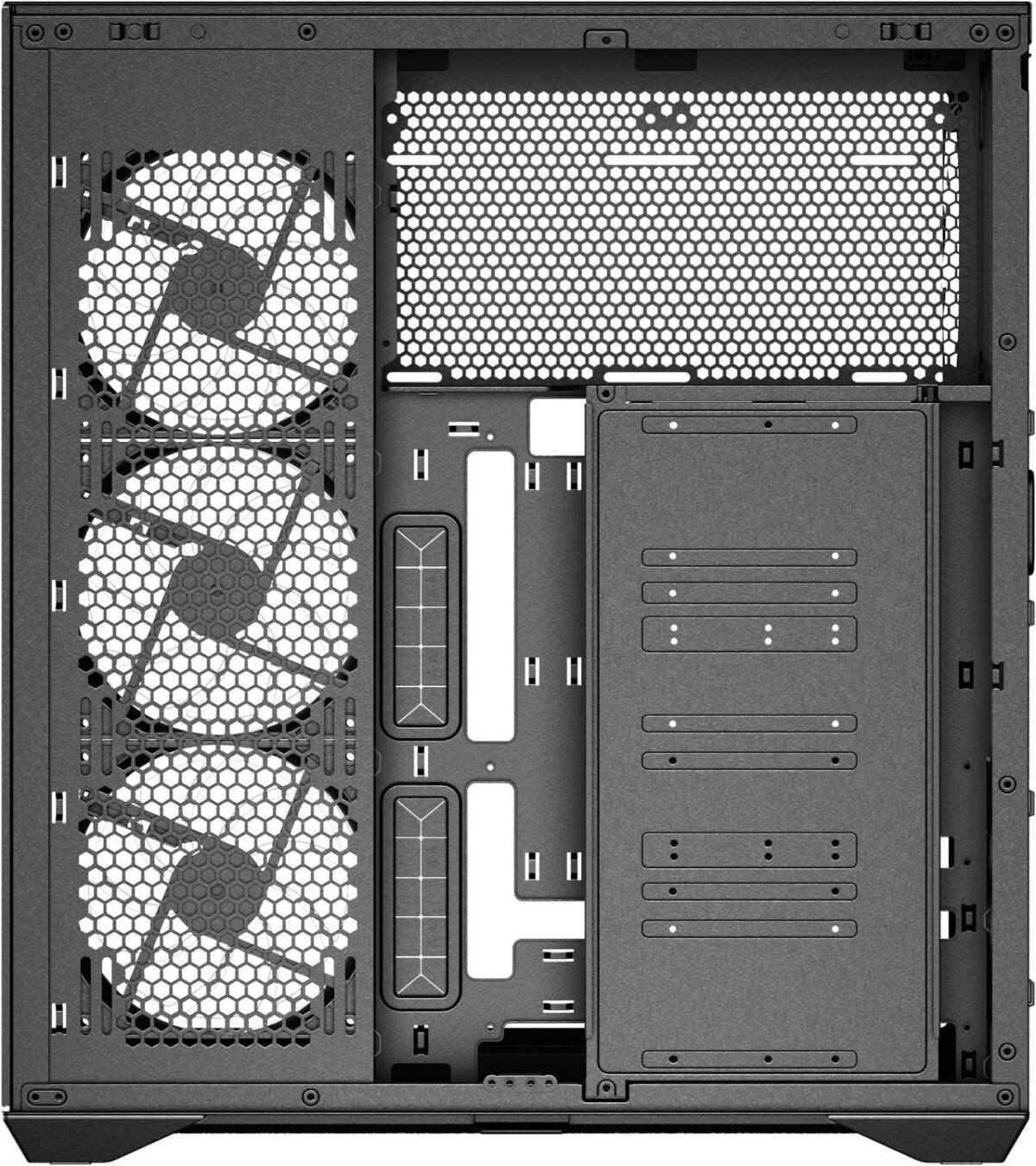 ⁦SAMA V Cool Black Steel / Tempered Glass USB3.0/Type C ATX Full Tower Gaming Computer Case w/5 x ARGB Fans (Pre-Installed)⁩ - الصورة ⁦8⁩