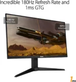 ASUS TUF Gaming 27” 1440P Monitor (VG27AQL3A) - QHD (2560 x 1440), 180Hz, 1ms, Fast IPS, Extreme Low Motion Blur SYNC, G-SYNC Compatible, Freesync Premium, 130% sRGB, DisplayHDR 400 - Image 6