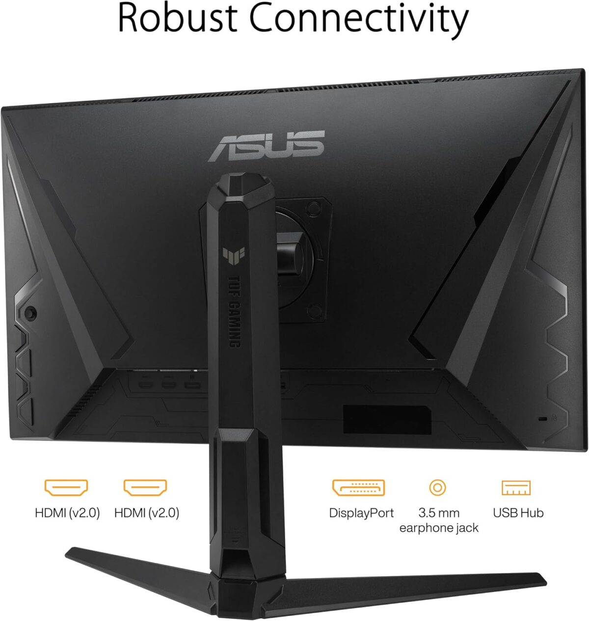 ⁦ASUS TUF Gaming 27” 1440P Monitor (VG27AQL3A) - QHD (2560 x 1440), 180Hz, 1ms, Fast IPS, Extreme Low Motion Blur SYNC, G-SYNC Compatible, Freesync Premium, 130% sRGB, DisplayHDR 400⁩ - الصورة ⁦3⁩