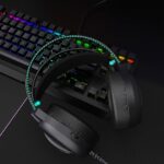 ⁦DM T710 RGB 7.1 USB Gaming Headset with Microphone⁩ - الصورة ⁦5⁩