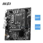 ⁦MSI PRO B760M-E DDR4 Motherboard, Micro-ATX - Supports Intel 14th, 13th & 12th Gen Core Processors, LGA 1700 - DDR4 Memory Boost 4800+MHz/OC, PCIe 4.0 x16 Slot, M.2 Gen4 Slot⁩ - الصورة ⁦4⁩