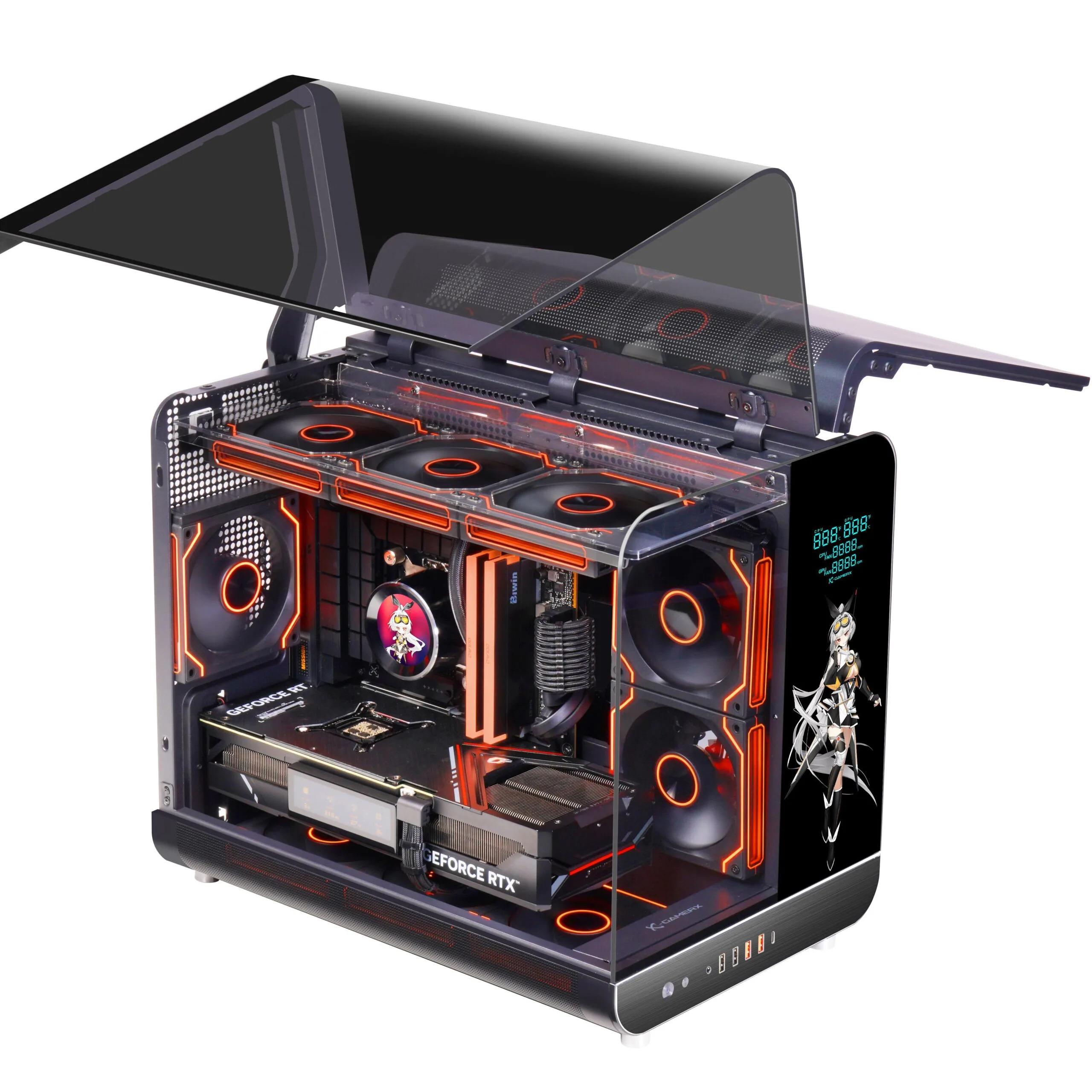 Hbee3d3df9d664b74991aa32b2217af8aK PowerTrain X-GAMERX Phantom Wings LCD Edition Black - Image 1