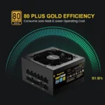 Segotep 750W Fully-Modular Gaming Power Supply 80 Plus Gold Certified PSU with Silent 140mm Fan - Image 2