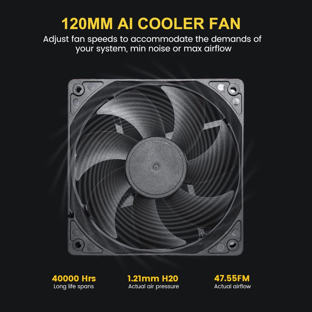 ⁦Segotep 750W Fully-Modular Gaming Power Supply 80 Plus Gold Certified PSU with Silent 140mm Fan⁩ - الصورة ⁦3⁩