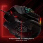 Redragon M811 Aatrox MMO Gaming Mouse, 15 Programmable Buttons Wired RGB Mouse w/Ergonomic Natural Grip Build, 10 Side Macro Keys, Software Supports DIY Keybinds & Backlit - Image 3